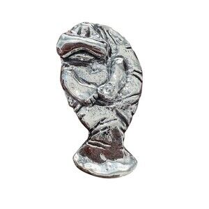 Panther Pieces .999 Fine Silver Manatee Pendant Collar Necklace Sea Life